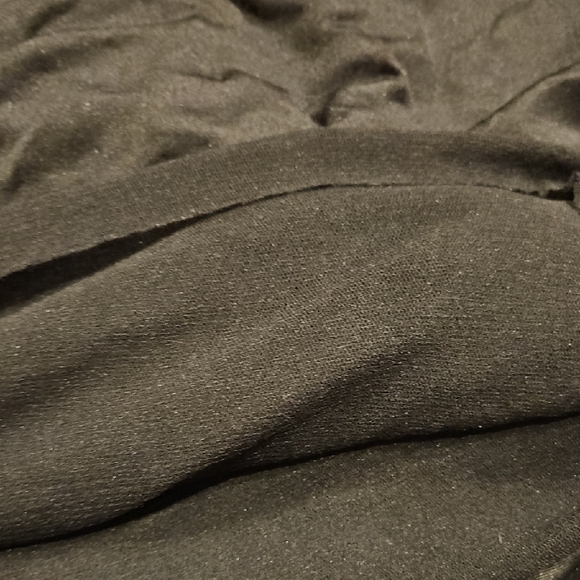 ANTHRO IDOM skirt, camo print, hi-lo, fabric scraps on a black background. S EUC - Picture 2 of 7